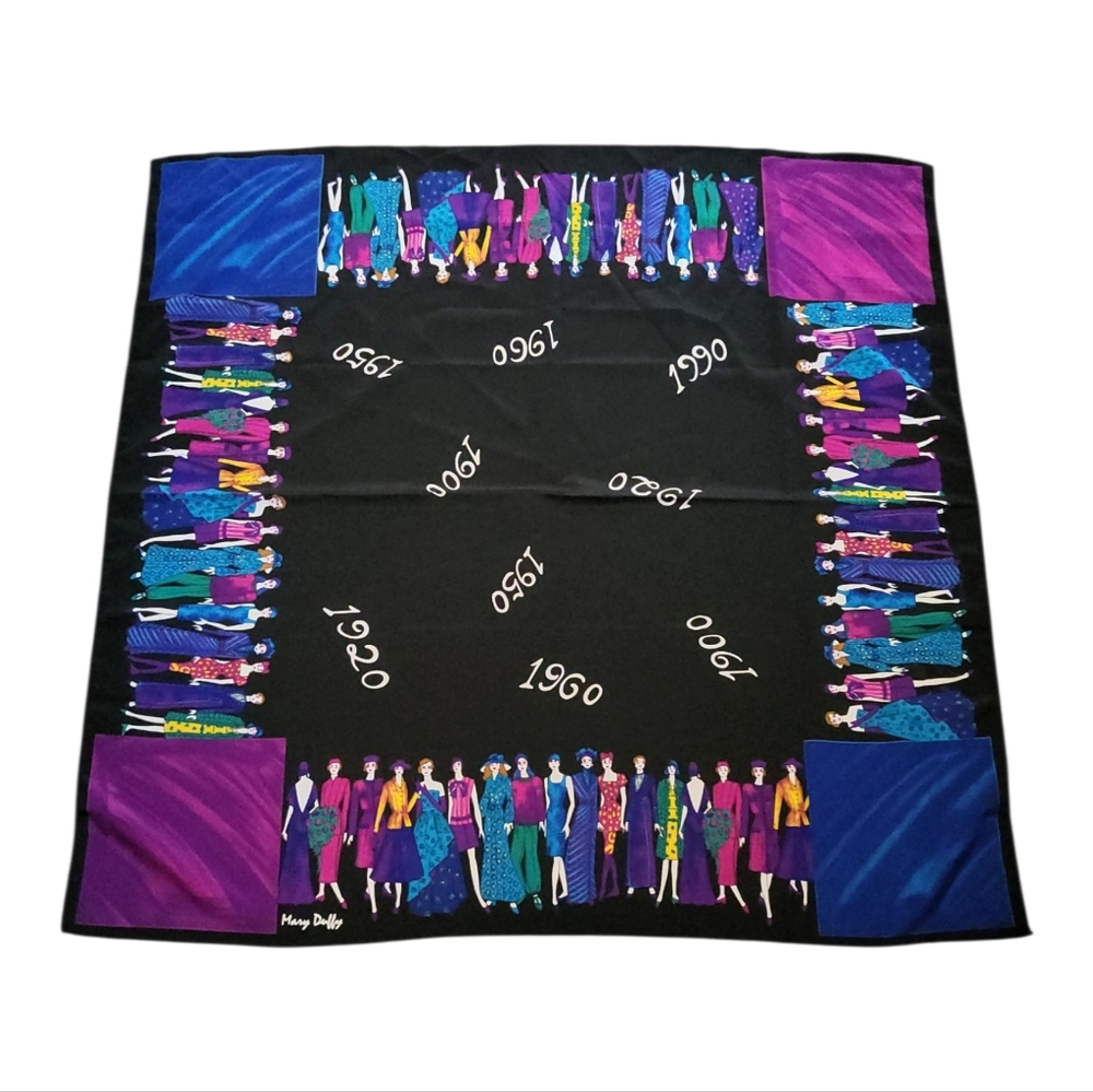 Vintage 90's Mary Duffy 1900's-1990's Ivonic Fashion Large Scarf